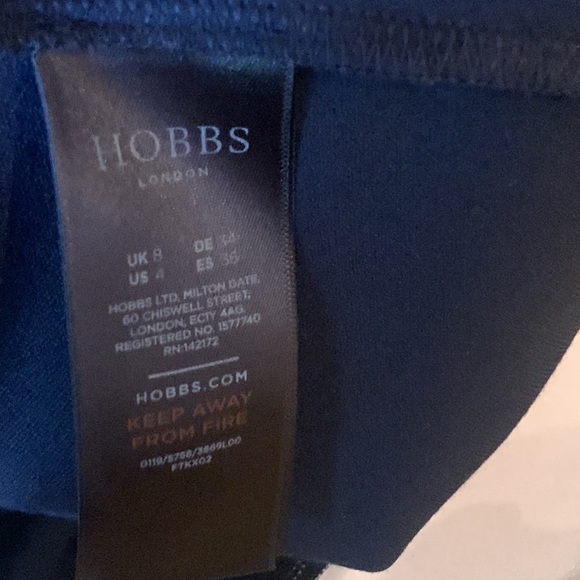 Hobbs London Color Fall Block Dress Navy Blue White Gold Women’s US 4 S Career - Picture 6 of 6